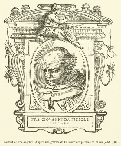 Porträt von Fra Angelico (Stich) von French School