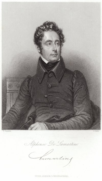 Porträt von Alphonse de Lamartine von French School