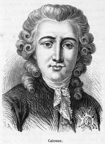 Porträt von Charles Alexandre de Calonne (1734-1802) - in „Histoire de France“ von Henri Martin von French School