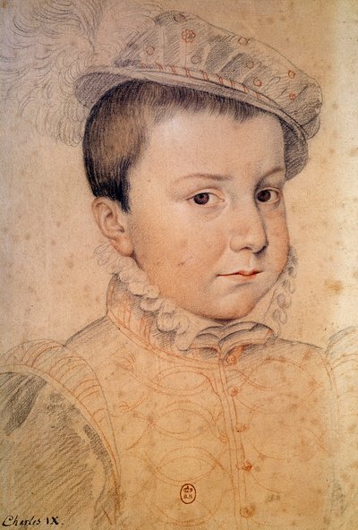 Porträt von Charles IX. als Kind von French School