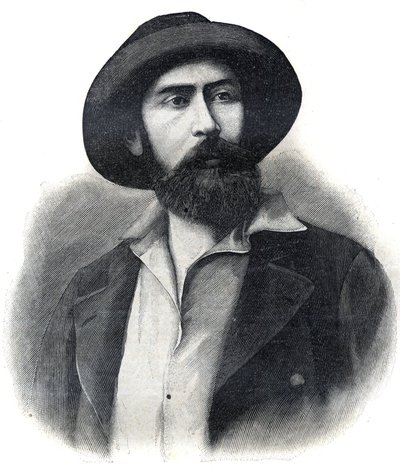 Porträt von Doktor Noel Eugene Ballay (1847-1902), französischer Entdecker und Kolonialverwalter, der zweite Generalgouverneur von Französisch-Westafrika. Gravur 1902. Private Sammlung. von French School
