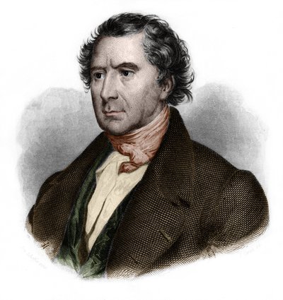 Porträt von Francois Arago (1786-1853), französischer Mathematiker, Physiker, Astronom und Politiker. in „LIBRE DES SPORERS“ von Louis de Cormenin Timon. 1842. Private Sammlung von French School