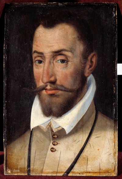 Porträt von Francois de Coligny, Herr von Andelot, Generaloberst der Infanterie (1521-1569). Gemälde der französischen Schule von French School