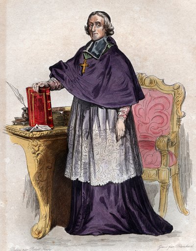 Porträt von François de Salignac de La Mothe-Fénelon (1651-1715), französischer Erzbischof, Theologe, Dichter und Schriftsteller von French School