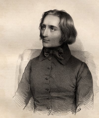 Porträt von Franz Liszt (1811-86), ungarischer Klaviervirtuose und Komponist von French School