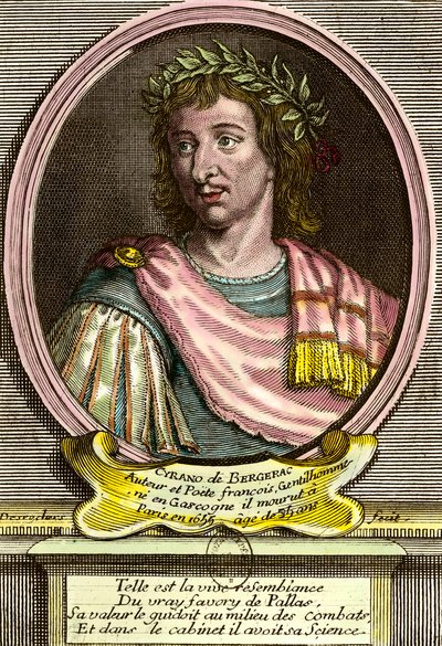 Porträt von Hercules Savinien von Cyrano de Bergerac (1619 - 1655) französischer Schriftsteller. von French School
