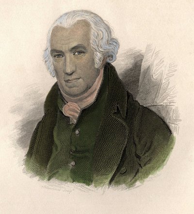 Porträt von James Watt (1736-1819), schottischer Ingenieur und Mechaniker. in „Portraits des Hommes Useful“ von French School