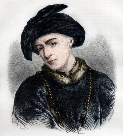 Porträt von Jan Hus (oder Jean Huss) von French School