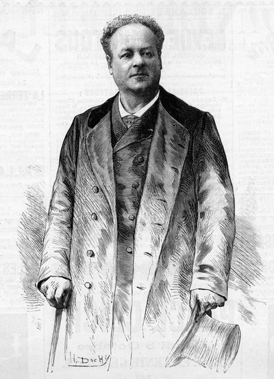 Porträt von Jean Berthelier (1830-1888), französischer Schauspieler und Sänger von French School