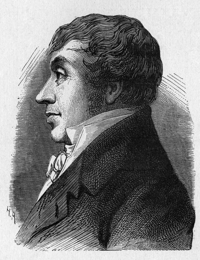 Porträt von Jean Marie Joseph Coutelle (1748-1835), Kommandant der militärischen Aerostaten unter der Republik - in „Album der Wissenschaft; berühmte Wissenschaftler; Große Entdeckungen“ 1896. von French School