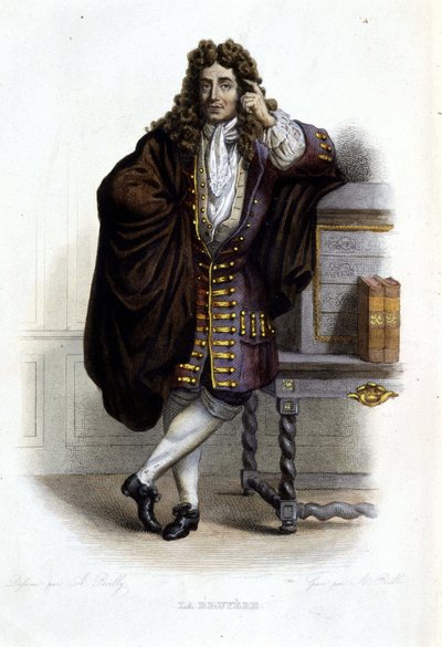 Porträt von Jean de La Bruyere, französischer Schriftsteller und Moralist (1645-1696) in Hrsg. Mennechet, „Le Plutarque français“ von French School