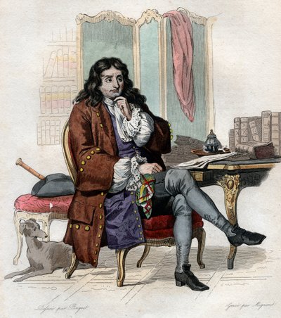 Porträt von Jean de La Fontaine von French School
