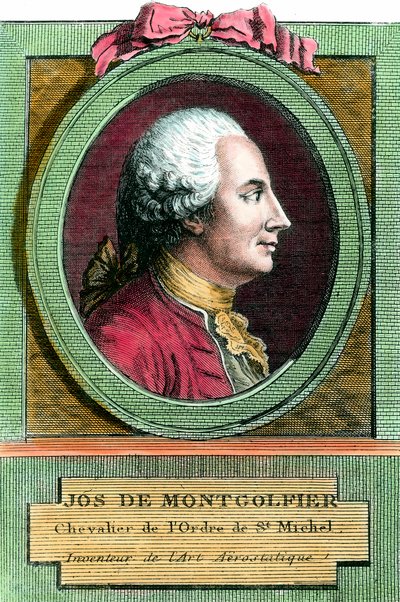 Porträt von Joseph de Montgolfier, Erfinder des Heißluftballons von French School