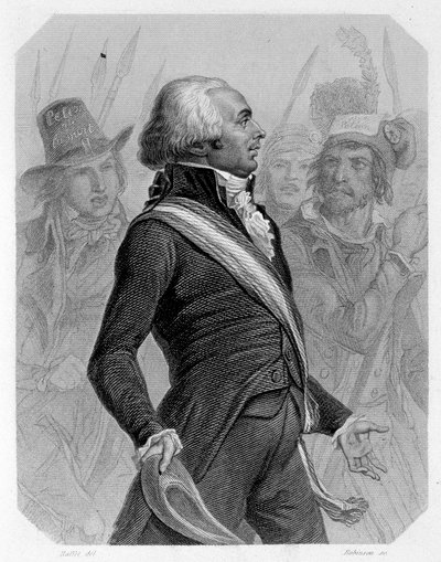 Porträt von Jérôme Pétion de Villeneuve, französischer Politiker. In „L
