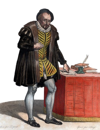 Porträt von Lord Michel Eyquem de Montaigne (1533-1592), französischer Schriftsteller von French School