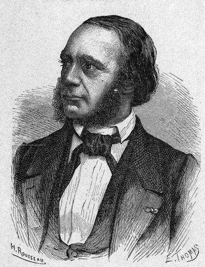 Porträt von Louis Breguet (1804 - 1883), Uhrmacher und Erfinder von Telegrafieapparaten - im „Album der Wissenschaft; berühmte Wissenschaftler; Große Entdeckungen“ 1896 von French School