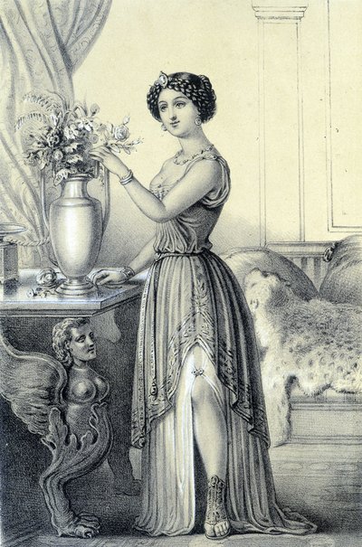 Porträt von Mademoiselle de Fontenay oder Teresa Cabarrus, bekannt als Madame Tallien - in „Galerie historique de la Revolution française“ von Albert Maurin von French School