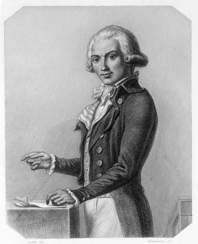 Porträt von Marguerite Élie Guadet, französischer Politiker (1758-1794). In „L