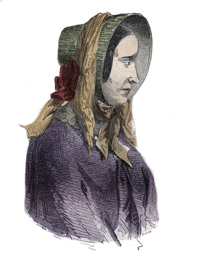 Porträt von Marie Fortunee Capelle, Marie Lafarge (Madame) (1816-1852) französische Kriminelle - Gravur in „Causes celebres de tous les peuples“ von Armand Fouquier (1817-18?) 1858-1867 - private Sammlung von French School