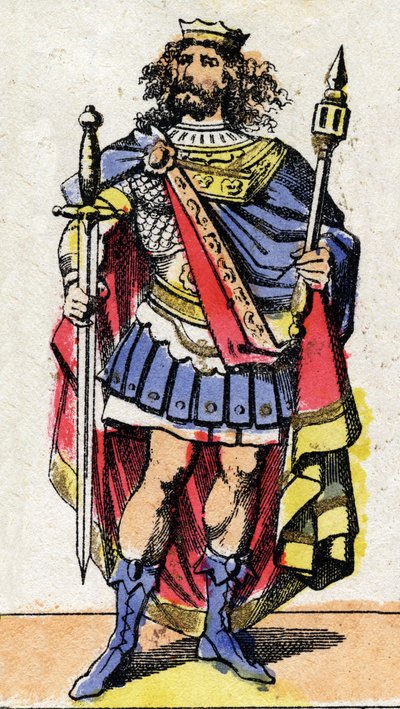 Porträt von Merowech III. (oder Merowig) (ca. 412-458), König der Franken von 448 bis 458. von French School