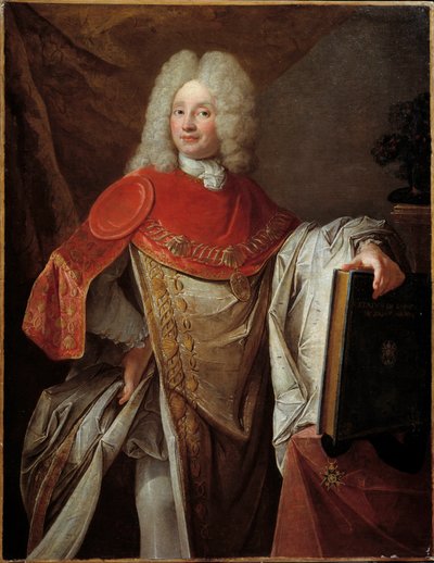 Porträt von Philippe Joseph Perrotin de Barmond, Chevalier de Saint Michel im großen Kostüm des Ordens von French School