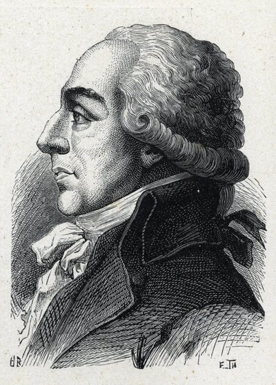 Porträt von Pierre Louis Roederer (1754-1835) französischer Anwalt und Politiker. Gravur von 1889. Private Sammlung von French School