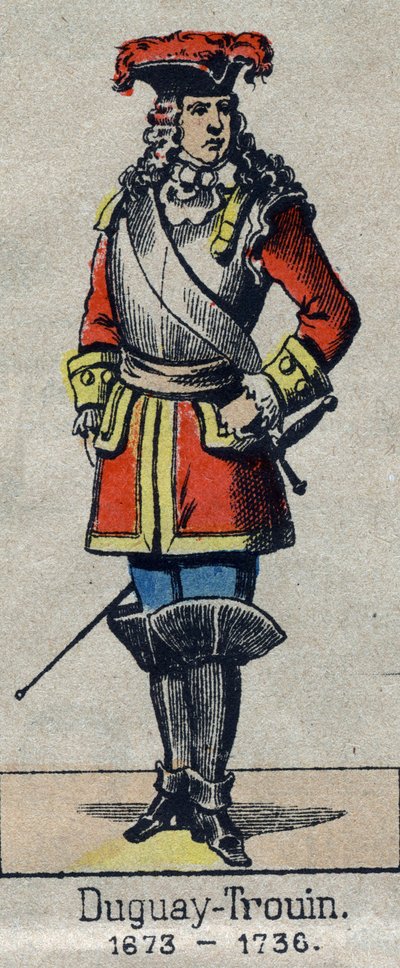 Porträt von René Duguay-Trouin (1673-1736), französischer Seemann. Bild von Epinal aus dem späten 19. Jahrhundert. von French School