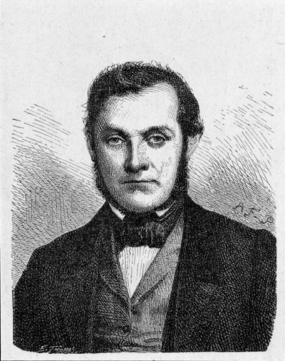 Porträt von Robert Wilhelm Bunsen (1811 - 1899), deutscher Chemiker - im „Album der Wissenschaft; berühmte Wissenschaftler; Große Entdeckungen“ 1896. von French School