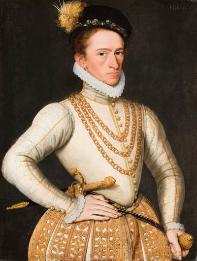 Porträt eines unbekannten französischen Edelmanns, 1560-9 von French School