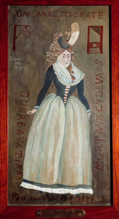 Porträt der Prinzessin von Lamballe (1749-1792) (Marie-Thérèse Louise de Savoie-Carignan) gemalt von einem ihrer Mörder. 1792 Paris, Präfektur der Polizei von French School