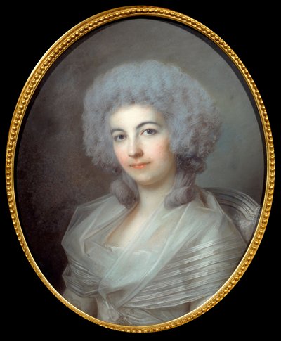 Porträt der Frau von Pierre Choderlos de Laclos. Gemälde in Pastell der französischen Schule des 18. Jahrhunderts von French School