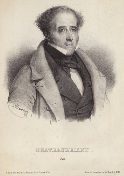 Porträt von Vicomte de Chateaubriand von French School