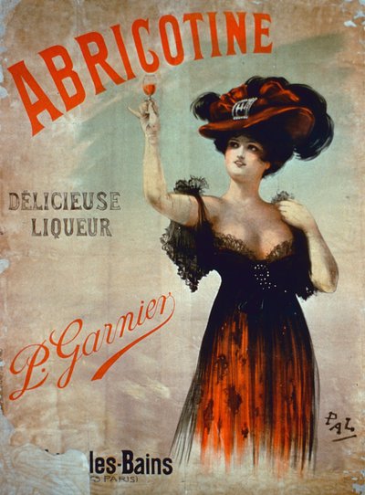 Plakat für Abricotine, hergestellt von P. Garnier, Paris von French School