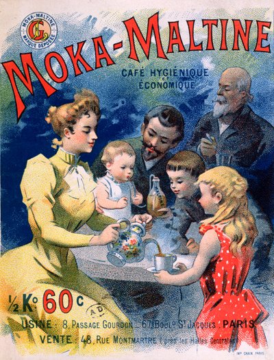 Plakat für Moka-Maltine Kaffee, ca. 1900 von French School