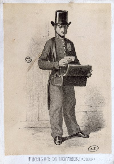 Postbote, ca. 1865 von French School