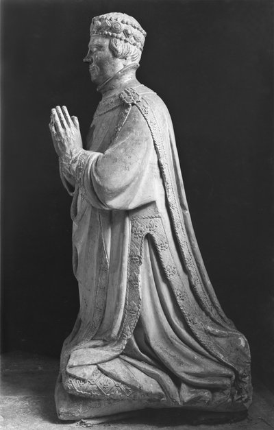 Betende kniende Figur von Herzog Jean de Berry (1340-1416), Graf von Poitiers, 15.-18. Jahrhundert von French School
