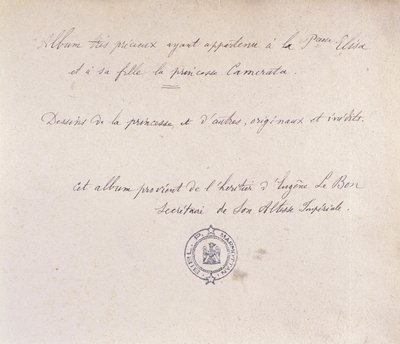 Kostbares Album, das Prinzessin Elisa und ihrer Tochter Camerata gehörte von French School
