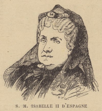 Königin Isabella II. von Spanien von French School