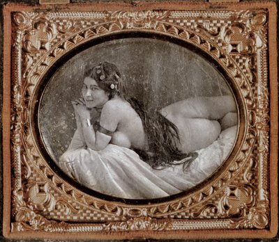 Liegender Akt, ca. 1850, aus einem Fotobuch veröffentlicht 1980 von French School