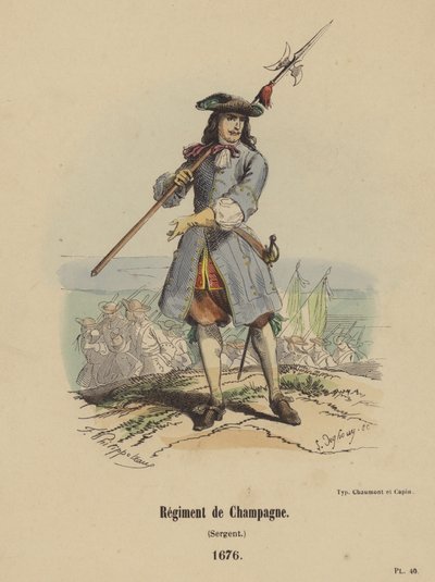 Regiment de Champagne, Sergeant von French School