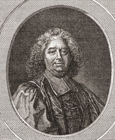 René Pucelle, 1655-1745. Französischer Magistrat und Abt von Saint Leonard Corbigny. Aus Les Heures Libres, veröffentlicht 1908. von French School