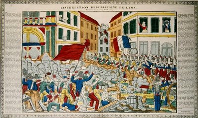 Republikanischer Aufstand in Lyon, 9.-14. April 1834 von French School