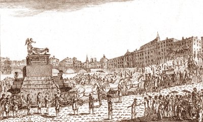 Rückkehr der Asche Voltaires (Francois Marie Arouet genannt Voltaire) von French School