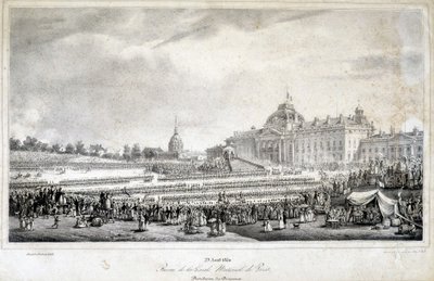 Revue der Nationalgarde von Paris am 29.04.1830 von French School