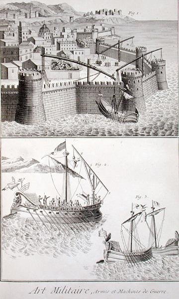Römische Kriegsmaschinerie für den Seekrieg, aus der 