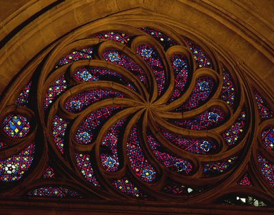 Rosettenfenster, Kapelle der Bourbonen, spätes 15. Jahrhundert von French School