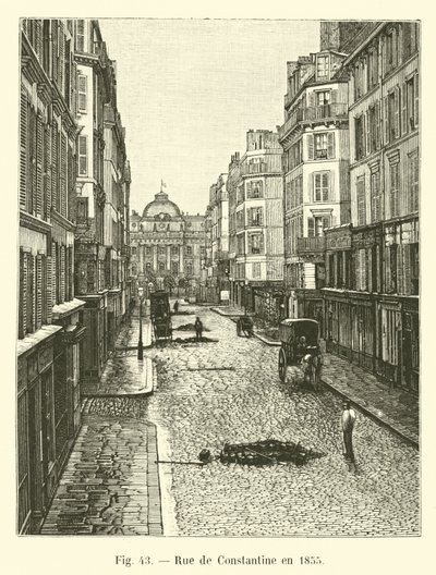Rue de Constantine im Jahr 1855 von French School