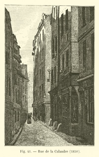 Rue de la Calandre, 1850 von French School