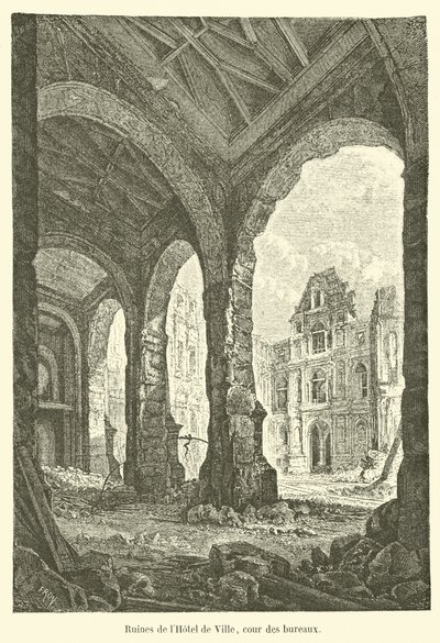 Ruinen des Hôtel de Ville, Bürohof von French School