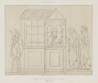 Johannes der Täufer im Gefängnis von French School